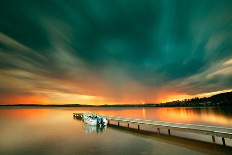 Warners Bay Warners  Bay Stormy Sunset