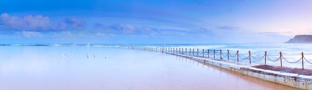 Canoe Pool Canoe Pool, Newcastle NSW Australia. (Panorama)