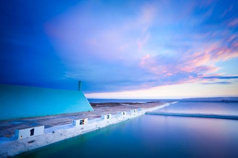 Newcastle Ocean Baths Sunset at Newcastle Ocean Baths