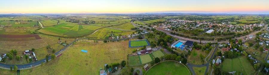 Maitland Panoramic aerial view over Maitland Park