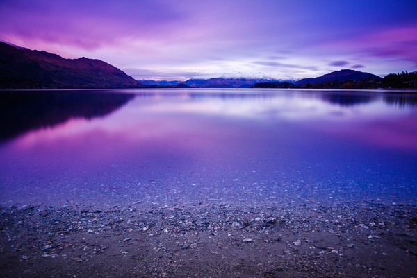Lake Wanaka Sunset at Lake Wanaka, New Zealand
