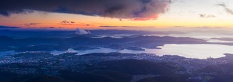 Hobart from Mount Wellington, Tasmania